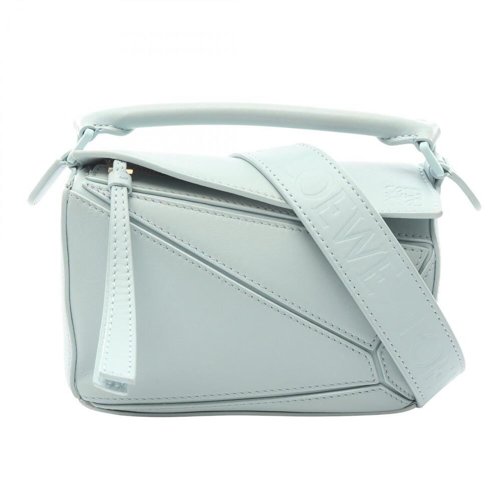 Loewe Puzzle Bag Handbag Leather Green